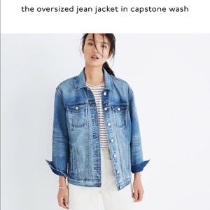 Madewell oversized jean jacket in capstone wash